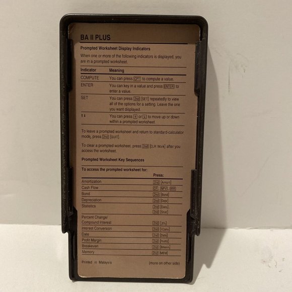 Vintage 1996 Texas Instruments BA II Plus Calculator Advanced Business Analyst - Picture 7 of 9